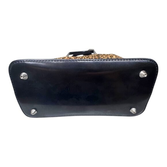 Kate Spade Leopard Print & Black Tote Bag Shoulder Hand Bag Purse Medium RARE - Picture 10 of 10